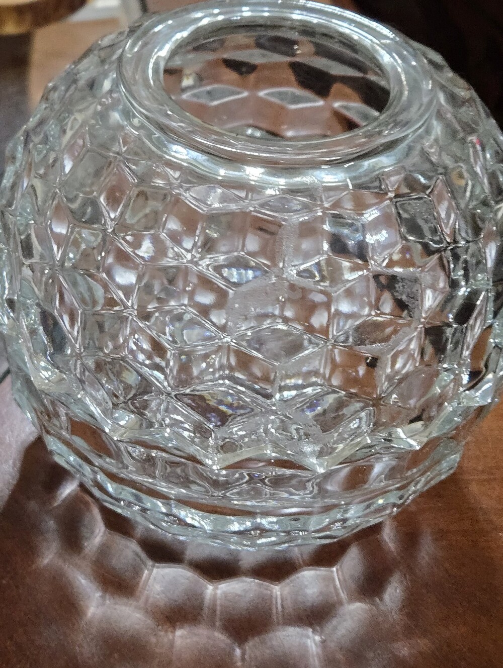 VTG HOMCO Fostoria American Cubist Fairy Lamp 2 PC. Cottagecore Fall Granny Host - Picture 11 of 11